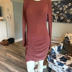 Ramy Brook cinnamon color Long Sleeve Bodycon Dress
